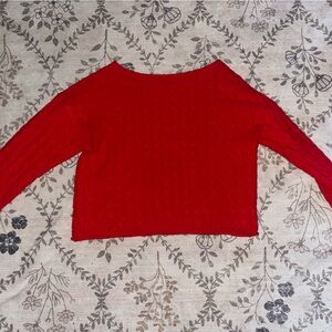 Aeropostale Red Cable Knit Sweater